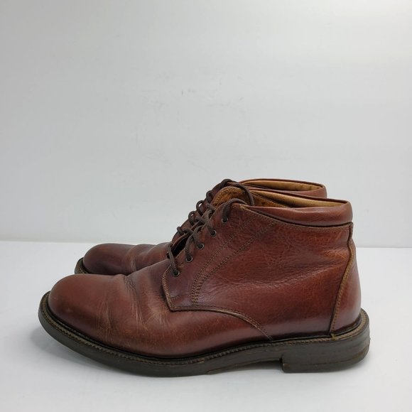 Johnston & Murphy Red Pebble Leather Chukka Boots Men's Brown 20-3420 US Size 9M - Picture 2 of 8
